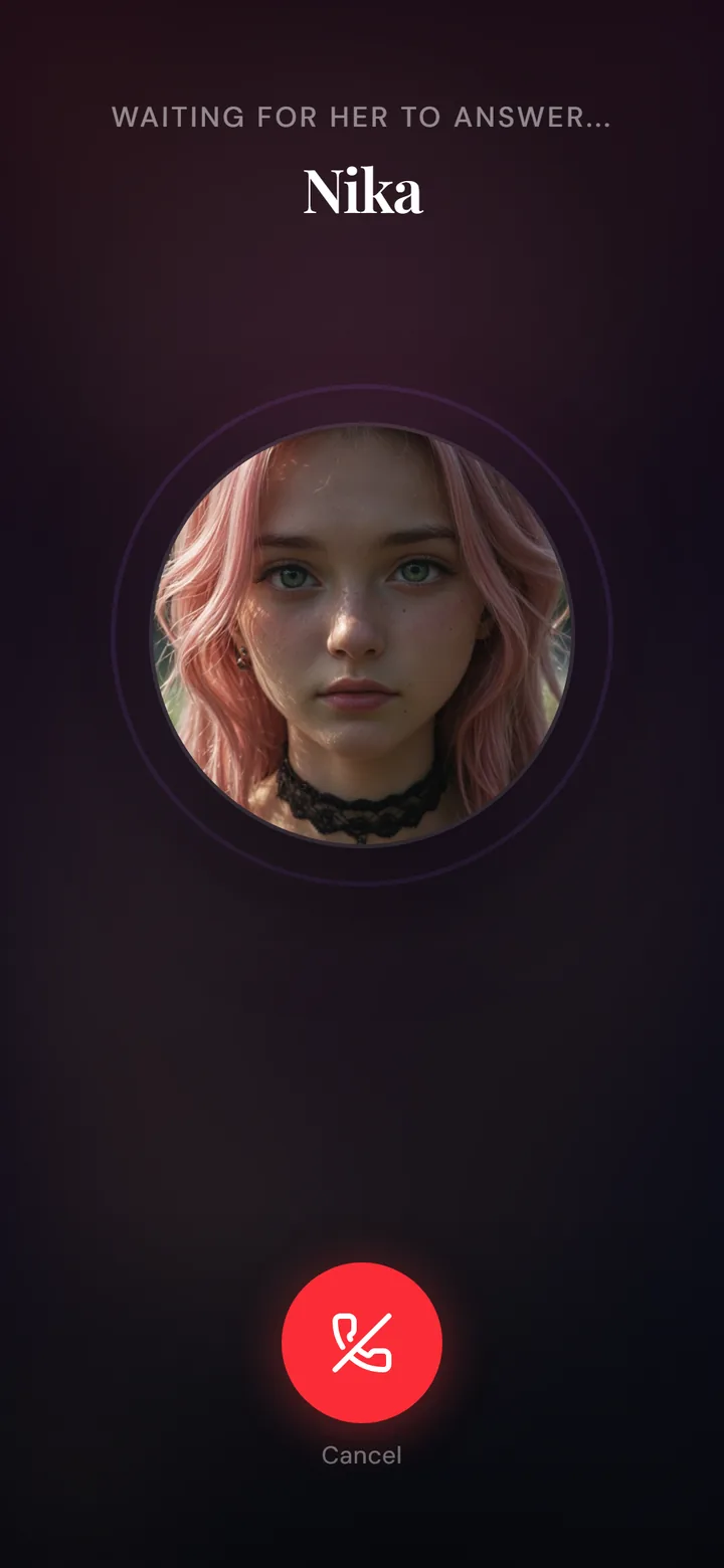 Application Nika : un appel en cours de connexion